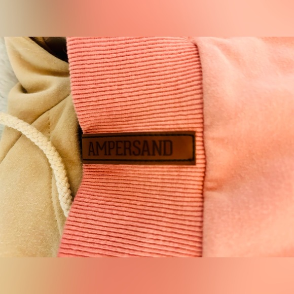 Ampersand Color block Surf Hoodie Pink & Tan XS - Picture 4 of 5